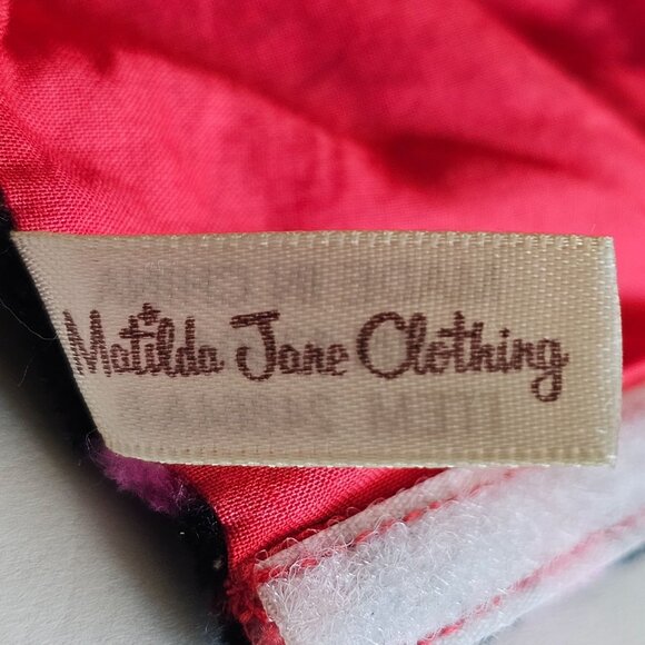 Matilda Jane Caroling Away Doll Clothes Red Tulle Top & Blue Velour Ruffle Pants - Picture 12 of 13